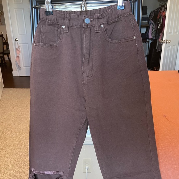 Brown high rise boyfriend jeans - Picture 2 of 6